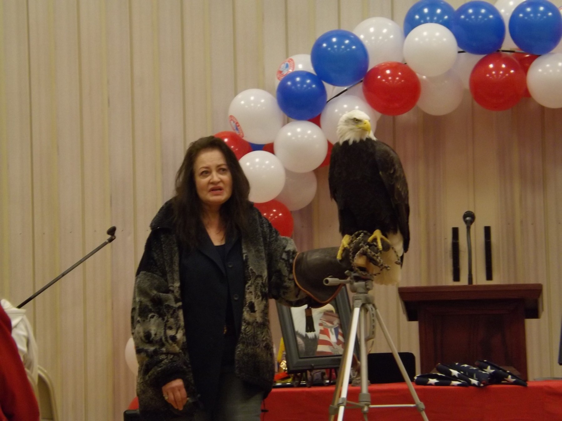 Earlier civic Bald Eagle education program with a public audience